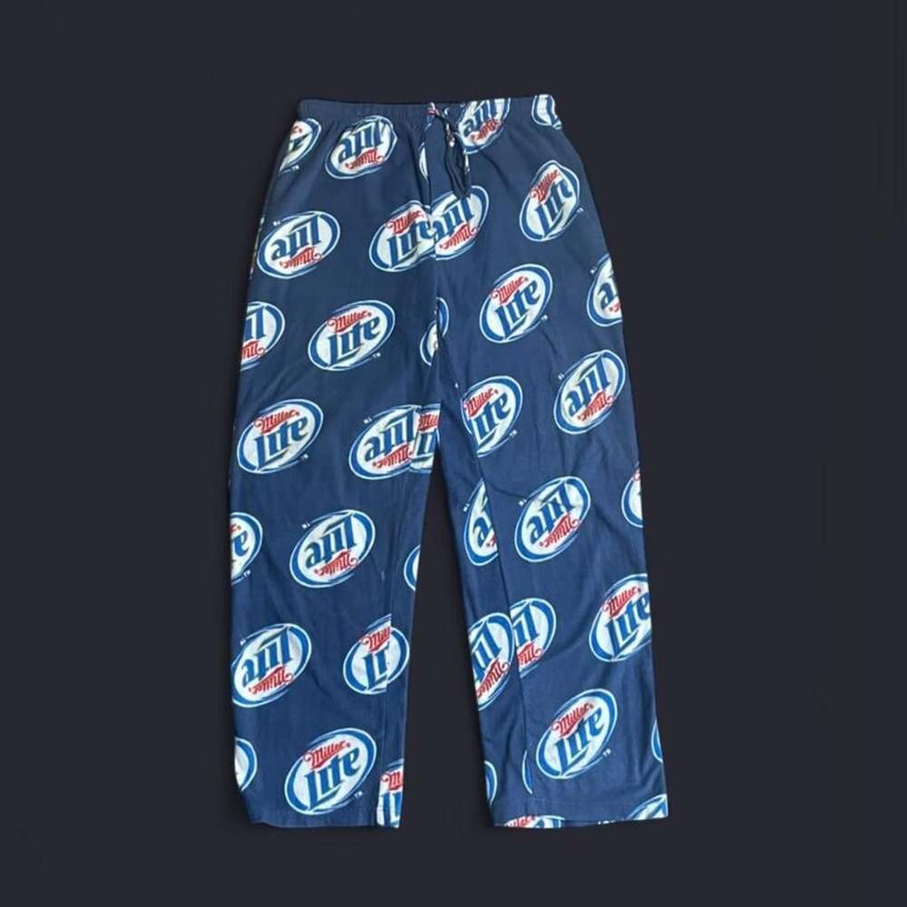 Vintage Miller Lite Pajama Bottoms Men’s XL 30 Waist Adjustable